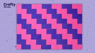 This Simple Paper Weaving Craft is So Simple  Easy Paper Mat DIY  Crafty Minds [upl. by Shreve]