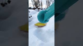 This snowball is the MOST satisfying Do you like snow shorts [upl. by Hinson]