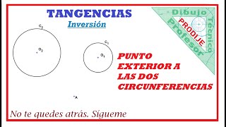 Tangencias Inversión 18 CCP CIRCUNF TANG A OTRAS DOS Y PASE POR UN PTO PTO FUERA DE LAS CIRC [upl. by Simonetta438]