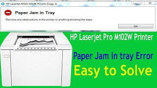 Hp Laserjet Pro M102w Paper Jam in tray problem Solved By Technical jasis  Paper Jam in Tray [upl. by Aidualc]