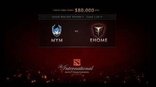 MYM vs EHOME Game 1  Loser Bracket Round 3  Dota 2 International [upl. by Samaj]