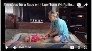 Rolling Back to Stomach Exercises for a Baby with Low Tone 4 [upl. by Herrick]