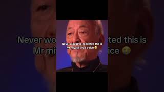 Mr Miyagi real voice 😳 shorts cobrakai karatekid [upl. by Aderfla]