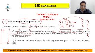 L11 Order  1 CPC Parties to Suit Rule 1 to 13 Representative Suit Joinder amp Misjoinder of Parties [upl. by Solracnauj368]