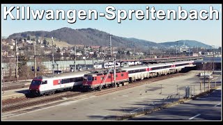 Zugsichtungen beim Bahnhof KillwangenSpreitenbach Kanton Aargau Schweiz 2023 [upl. by Dhiren]