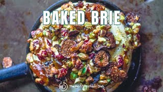 Baked Brie with Jam and Nuts in 15 Minutes  The Mediterranean Dish [upl. by Galateah695]