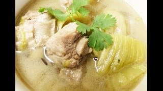 Thai food Baby pork rib soup with pickle mustard [upl. by Naz243]