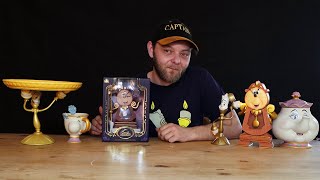 Light Up Lumiere amp Cogsworth Unboxing Beauty And The Beast Life Size Disney [upl. by Ruder]