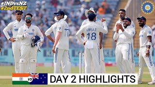 India vs New Zealand 2nd Test Day 2 Highlights 2024  IND vs NZ 2nd Test Day 2 Highlights 2024 [upl. by Jemmy]