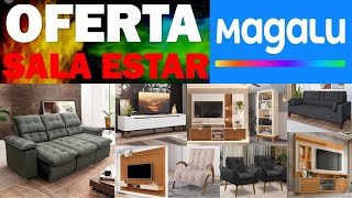 MAGAZINE LUIZA MÓVEIS SALA DE ESTAR OFERTAS ACHADOS E DESCONTO SALA ESTAR SOFÁ RACK ESTANTE MAGALU [upl. by Attenehs]