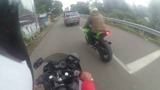 YAMAHA R15 VS NINJA 250 SL  TEST RIDE [upl. by Izaak]