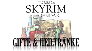 Skyrim Gifte Heiltränke Zaubertränke mit mind 2 Effekten Wirkungen Legendär Alchemie [upl. by Hafeetal]