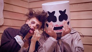 YUNGBLUD Shows Marshmello His Beauty SECRETS  Tongue Tied Makeup Tutorial [upl. by Elleved169]