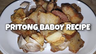 PRITONG BABOY RECIPE SIMPLENG PAGLUTO NG PRITONG BABOY [upl. by Bury254]