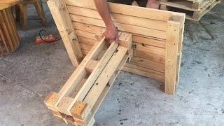 The Best Diy Pallet Idear  Bar Tables and Pallet Stools that I Built with My Neighbors [upl. by Ilesara]