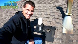 Roofing how to replace pipe boot flashing with an Oatey roof pipe flashing boot [upl. by Einuj]