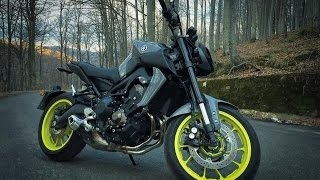 2017 Yamaha MT09 FZ09 Test Ride Review [upl. by Derwin]