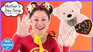 Mother’s Day Song  Kids Rhyming  Actions  Learn with School Teacher kindergartensongs kidsgames [upl. by Spiro129]