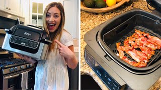 Ninja Foodi Air Fryer Grill Unboxing amp Review  Makes the Crunchiest Foods in a Snap [upl. by Yorle241]