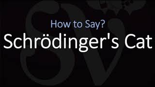 How to Pronounce Schrödingers Cat  Thought experiment in quantum mechanics Pronunciation [upl. by Yemorej]