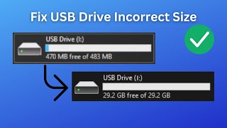 Fix USB Drive Incorrect Size Problem [upl. by Aneek]