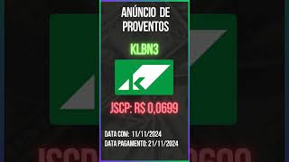 Anúncio de Proventos  Klabin  KLBN3 [upl. by Jovitah973]