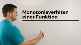 Monotonieverhalten einer Funktion Schreibweise Intervalle angeben  Mathe by Daniel Jung [upl. by Nefen]