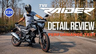 TVS Raider 125 E20 Detailed Review and Test Ride🔥Everything You Need to Know Before Buyingtvsviews [upl. by Kurland506]