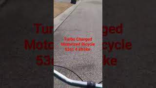 Micro Turbo motorized Bicycle 7psi boost 12k spin up 10k engine rpm [upl. by Dorian]