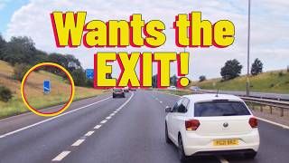 Late exit from the M65 Cuts me up and then another motorist on dash cam [upl. by Dugald408]