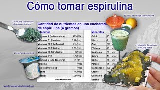 Cómo Tomar Spirulina Beneficiosa Para El Organismo [upl. by Sella]