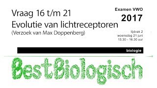 Biologie examen VWO 2017 2e tijdvak vraag 16 tm 21 [upl. by Ylehsa310]