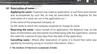 Company Law Lecture 13  Incorporation of Company and Matters Incidental Thereto  CA IPCC amp Inter [upl. by Dorelia]