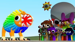 New Yarnaby Poppy Playtime 4 Vs All Horror Sprunki Family In Garrys Mod [upl. by Antipas]