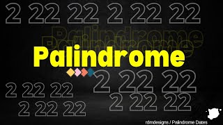 What is Palindrome Is Palindrome Date Lucky What is Palindrome Date English Vocabulary [upl. by Ekeiram396]