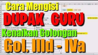 DUPAK Kenaikan Pangkat Guru Golongan III d ke IV a [upl. by Eilsil952]