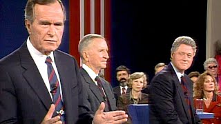 1992 United States presidential debate  Bill Clinton George HW Bush Ross Perot [upl. by Attenat]