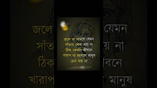 জলে না নামলে যেমন সাঁতার শেখা যায় না ঠিক তেমনি জীবনে খারাপ সময় না আসলে মানুষ চেনা যায় না [upl. by Ru309]