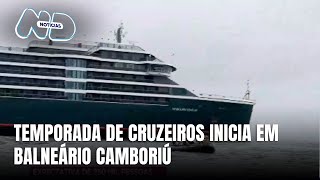 Balneário Camboriú recebe primeiro navio da temporada de cruzeiros com grande expectativa [upl. by Yznil858]