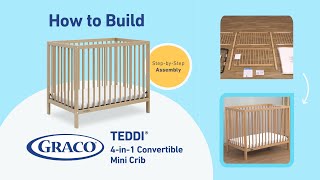 HOW TO BUILD GRACO TEDDI CONVERTIBLE MINI CRIB  StepbyStep Assembly [upl. by Erwin]