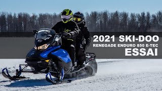 SkiDoo Renegade Enduro 850 E TEC 2021 Essai [upl. by Soisanahta830]