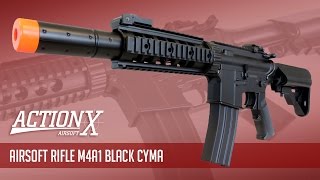 Review  Rifle de Airsoft M4A1 Black CYMA [upl. by Silbahc459]