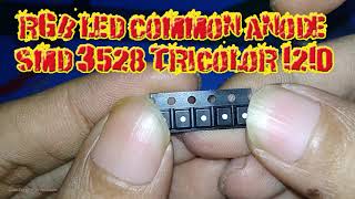 Soldering Exercises w RGB SMD LED 3528 1210 Common Anode on PCB Dot Matrix Double Layer Through Hole [upl. by Ettelrac]