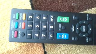 Sharp TV Remote Control [upl. by Eurydice]