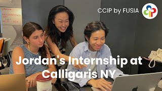 Jordans J1 CCIP Internship at Calligaris NY [upl. by Eelaras]