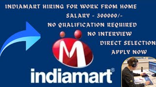 Indiamart  Indiamart Work From Home Jobs  Unique Hr Service [upl. by Woodcock]