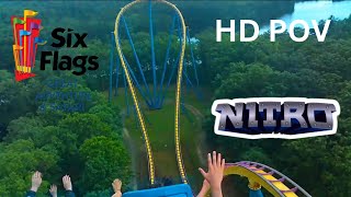 Nitro POV  Six Flags Great Adventure 1080P HD [upl. by Hunfredo]