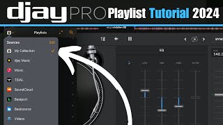 Djay Pro Playlist Tutorial 2024 [upl. by Bedad590]