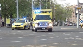 Ambulance 911 et SMUR 12 Genève  Ambulance and EMS car in Geneva [upl. by Haggar]