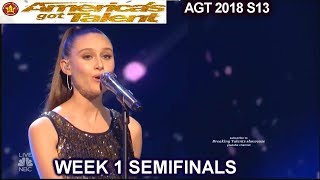 Makayla Phillips sings “Who You Are” Judges Divided Semifinals 1 Americas Got Talent 2018 AGT [upl. by Negroj]